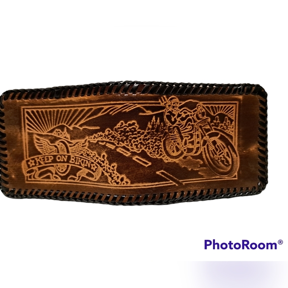 Handmade Old School Leather Wallet - Picture 1 of 11